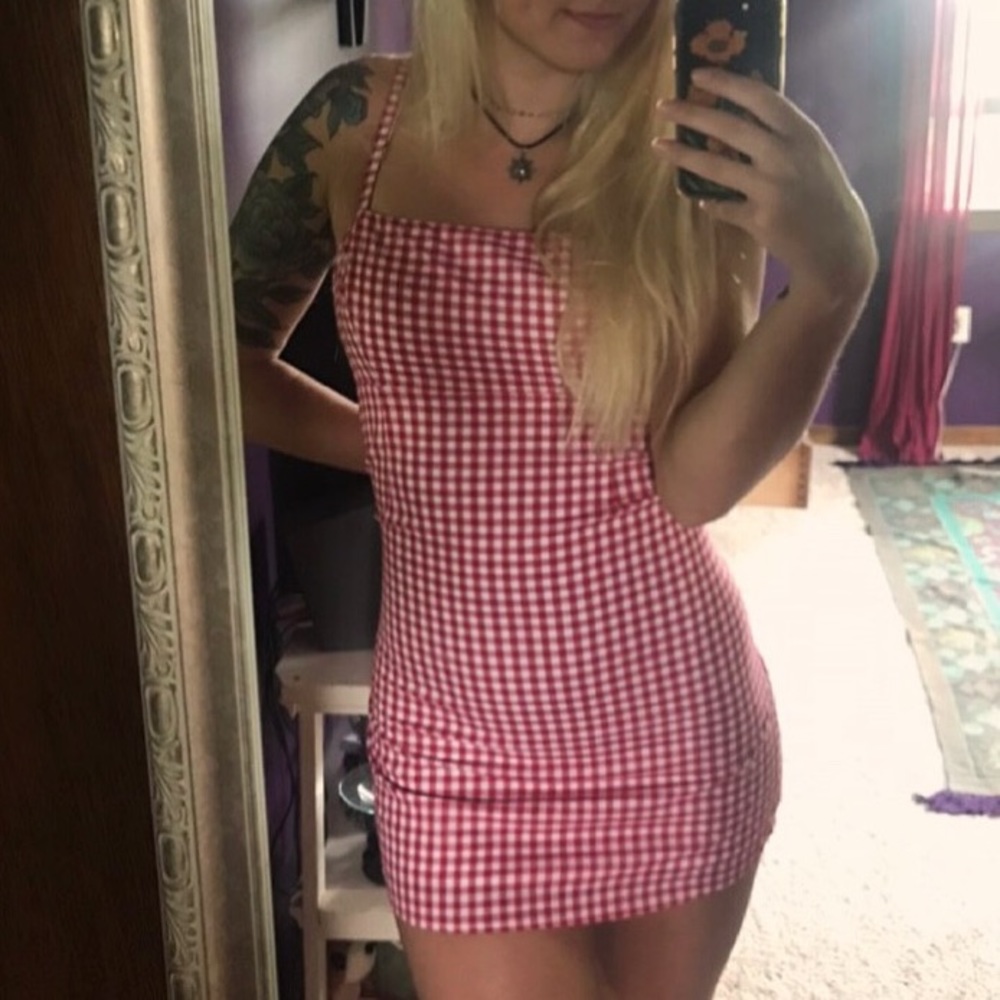 Red and white dress from urban outfitters